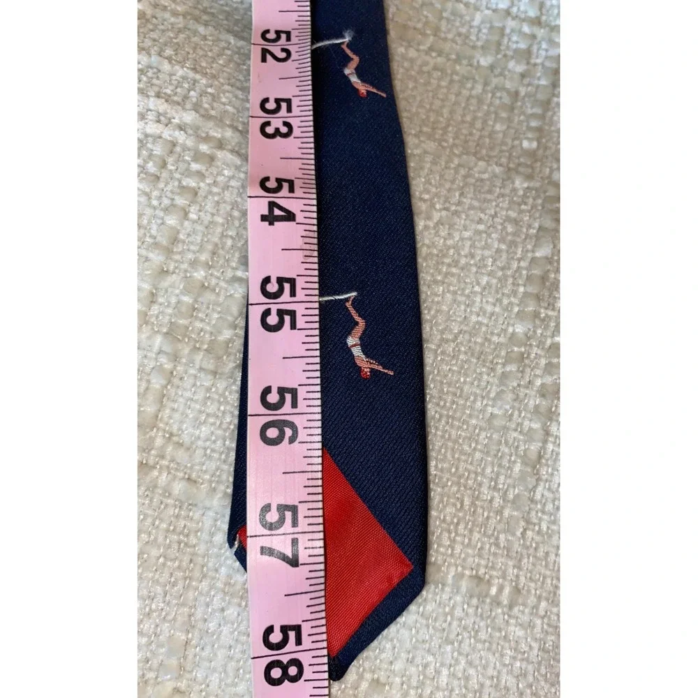 High Diver Necktie Mens OS Navy Blue Novelty Preppy Ivy Style Rivetz of‎ Boston